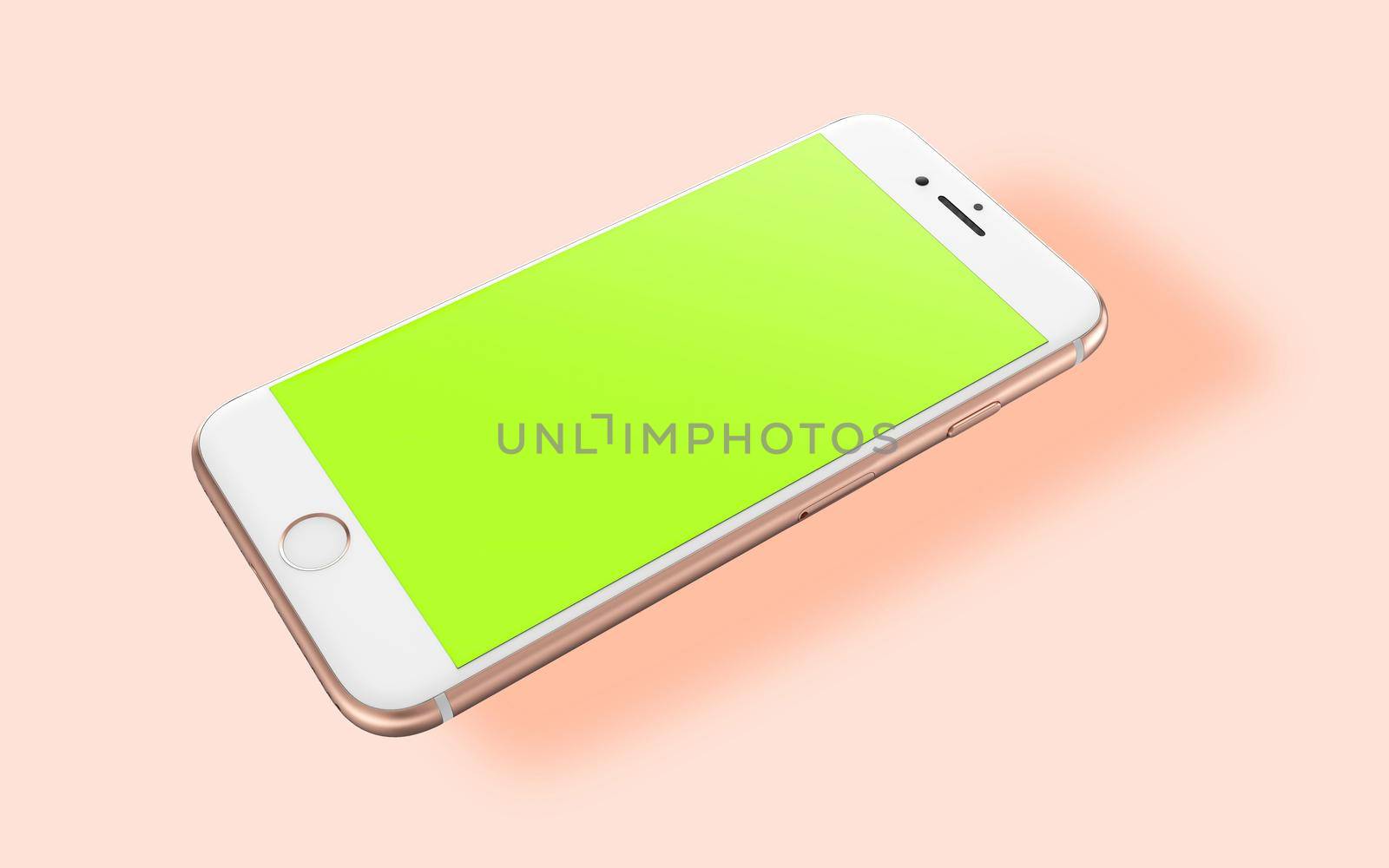 Rose Gold Phone Mockup Perspective Mockup