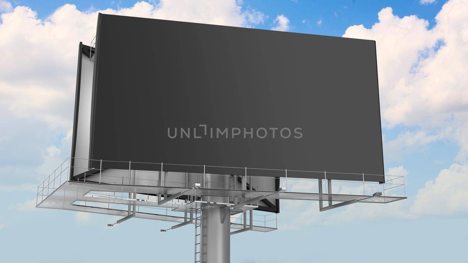 Street Advertising Billboard Mockup