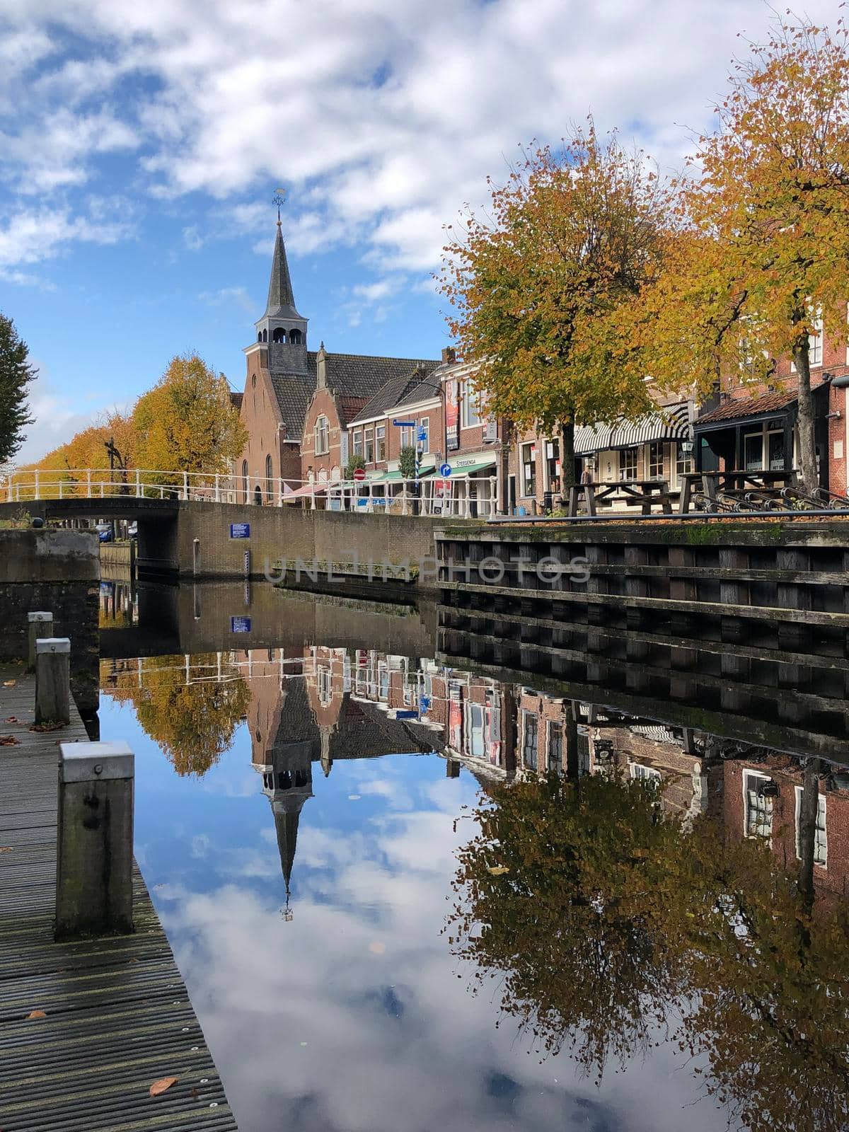 Autumn in the town Balk in Friesland, The Netherlands