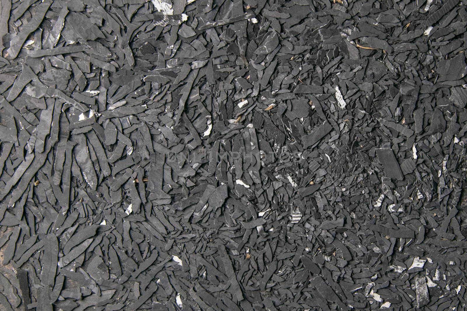 Black charcoal texture abstract surface background. Top view.