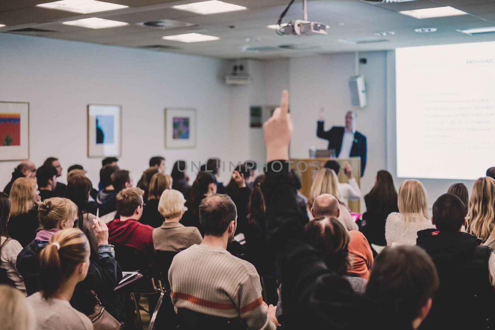 Audience in the conference hall. by kasto