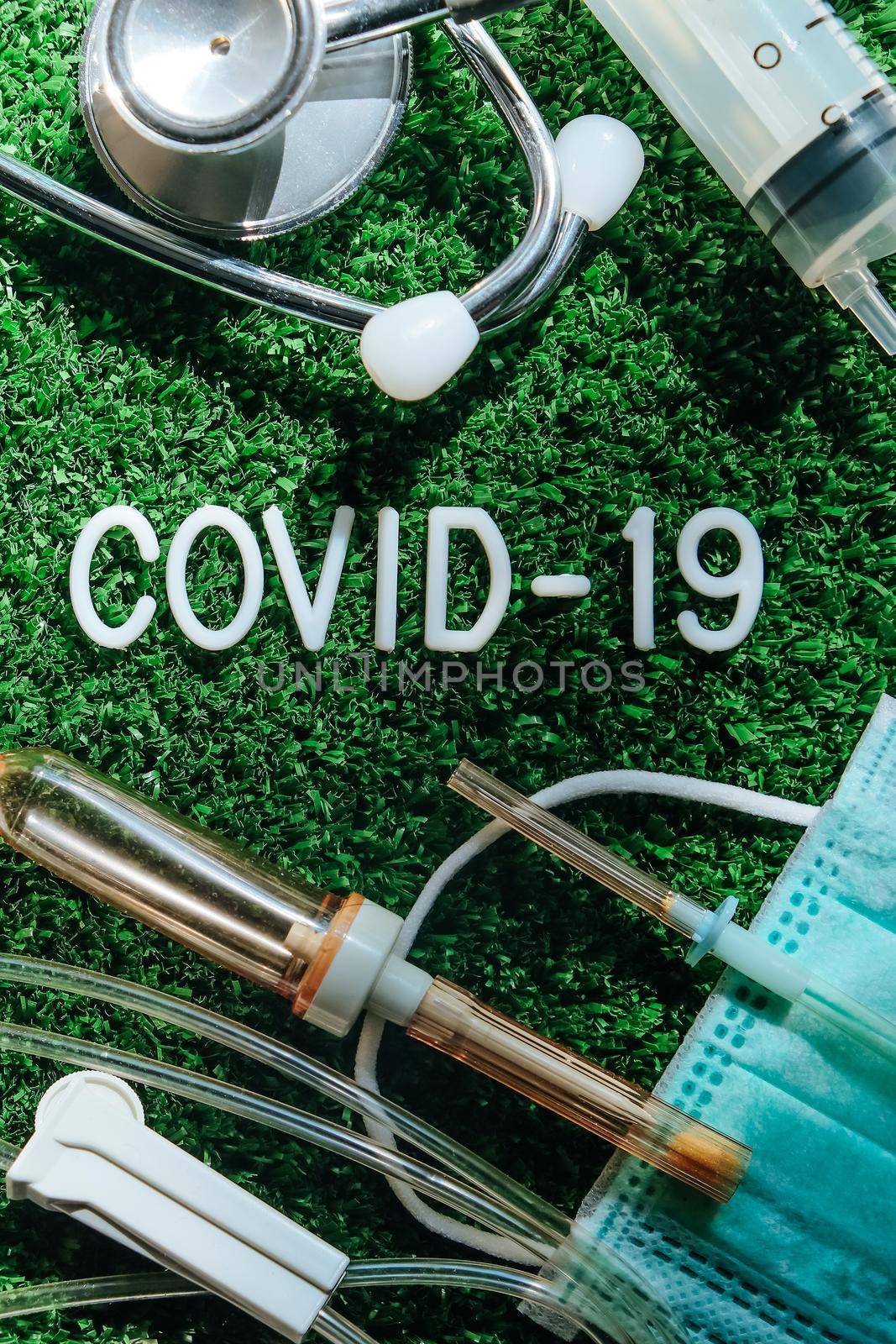 Coronavirus covid-19 medical still life concept background