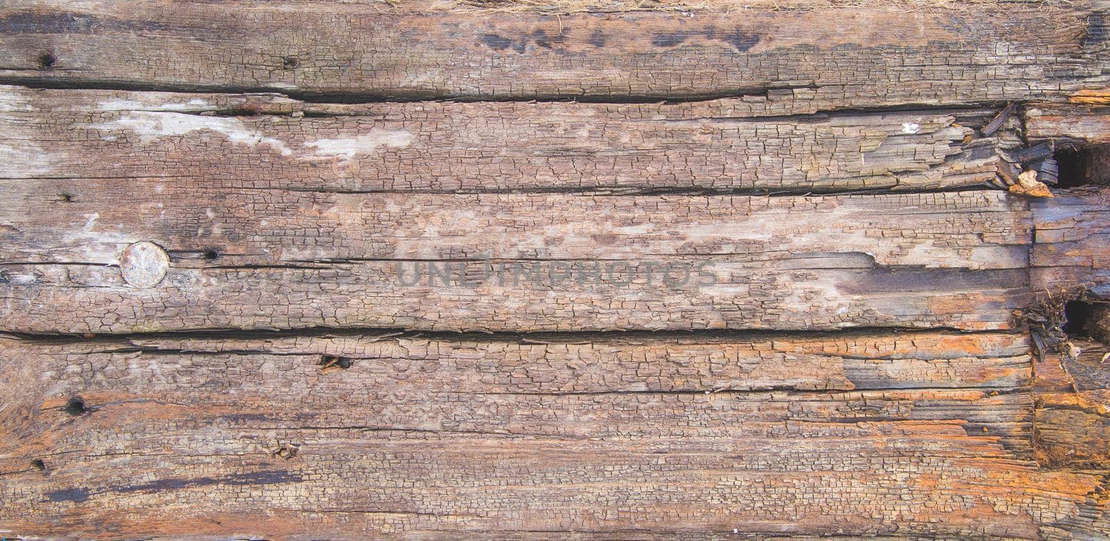 Closeup picture of old rustic wooden planks