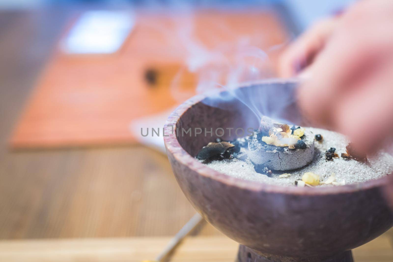 Christmas and New Year’s Ritual: Traditional esoteric incense, smoke