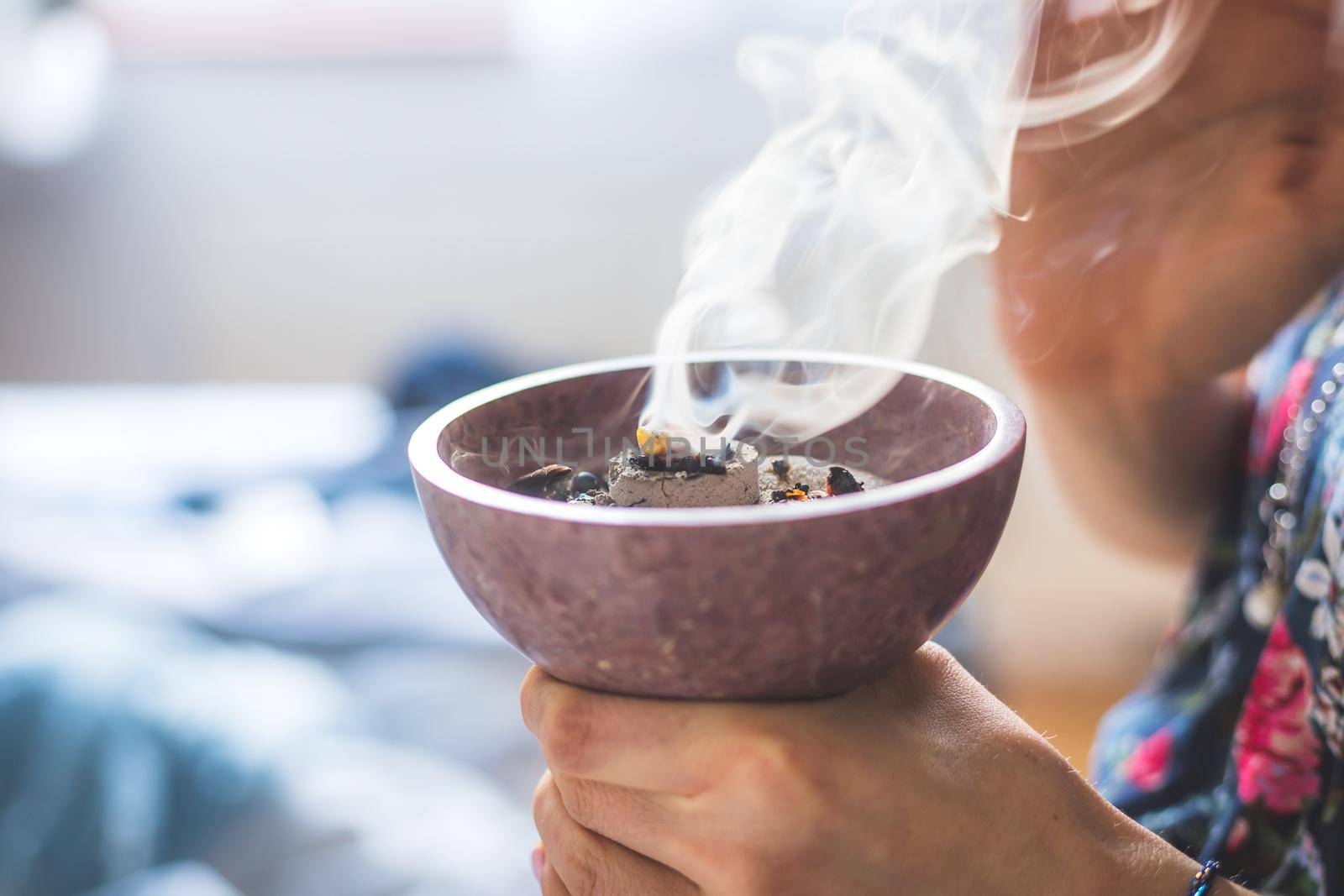 Christmas and New Year’s Ritual: Traditional esoteric incense, smoke
