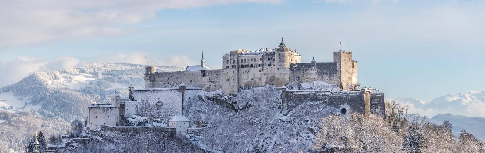 Fortress Hohensalzburg in the Winter, snowy by Daxenbichler