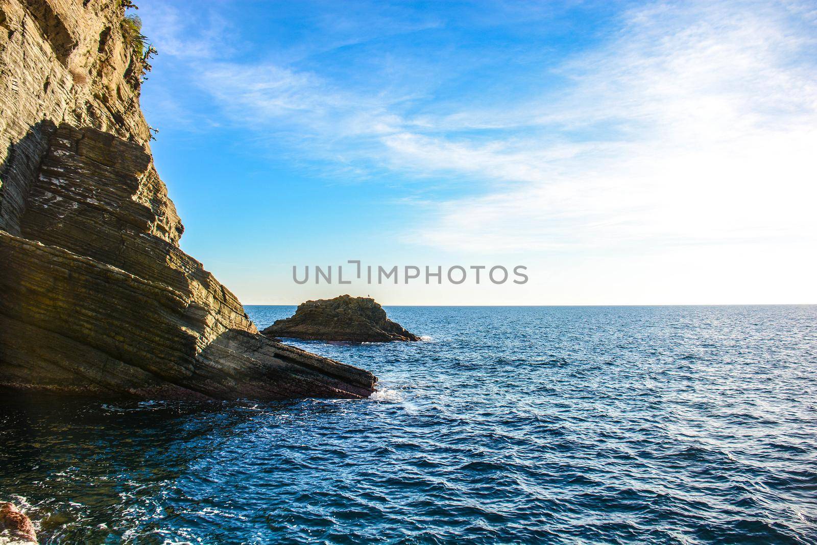 cliffs and sea as a background