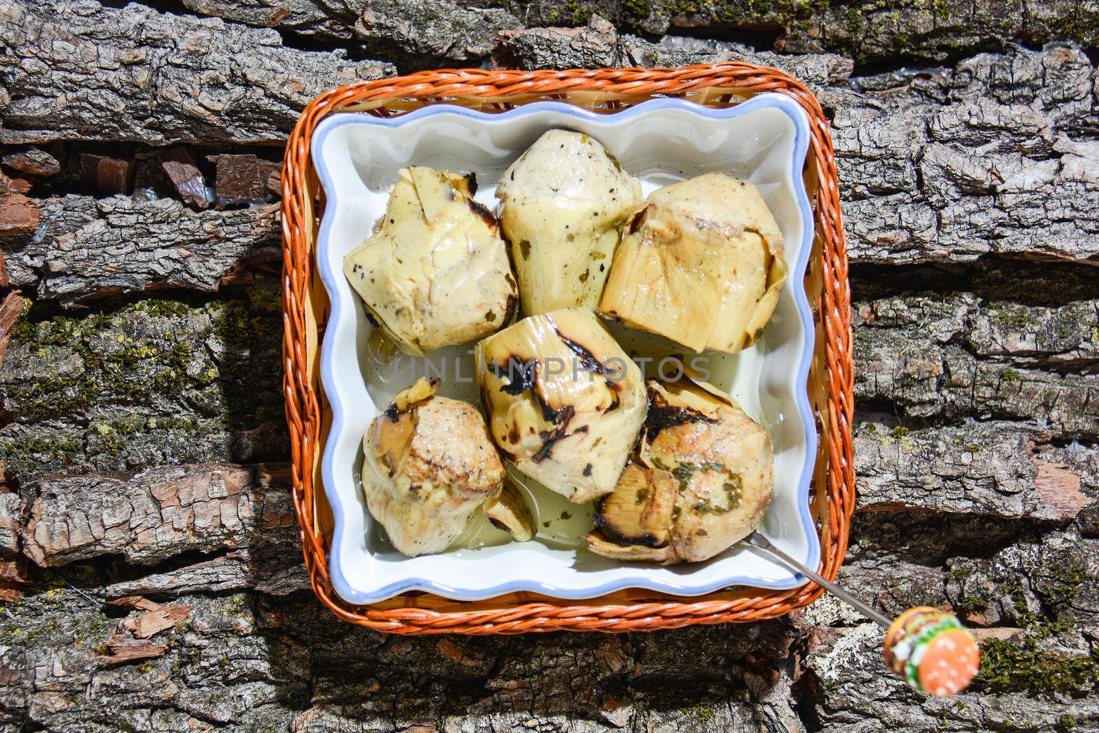 artichoke original appetizer of Italian fine cuisine