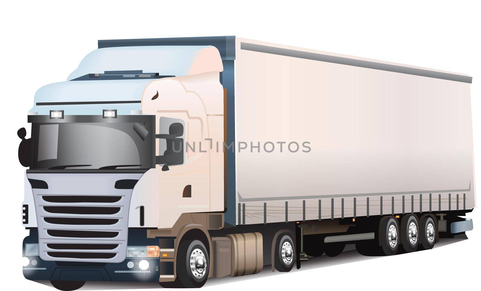 Truck vector illustration isolated on a white background. Transportation concept