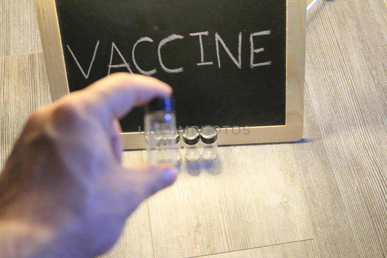 chalkboard with the word vaccine on it. good for any vaccine themed images by mynewturtle1