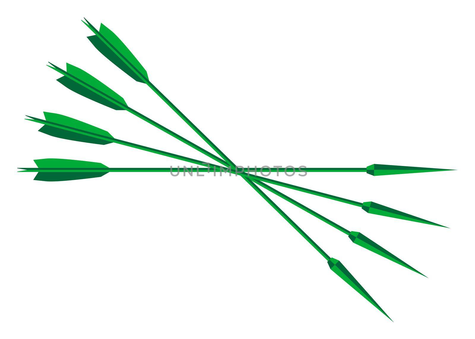 A stypical silhouette of the type of arrow as used by Robin Hood
