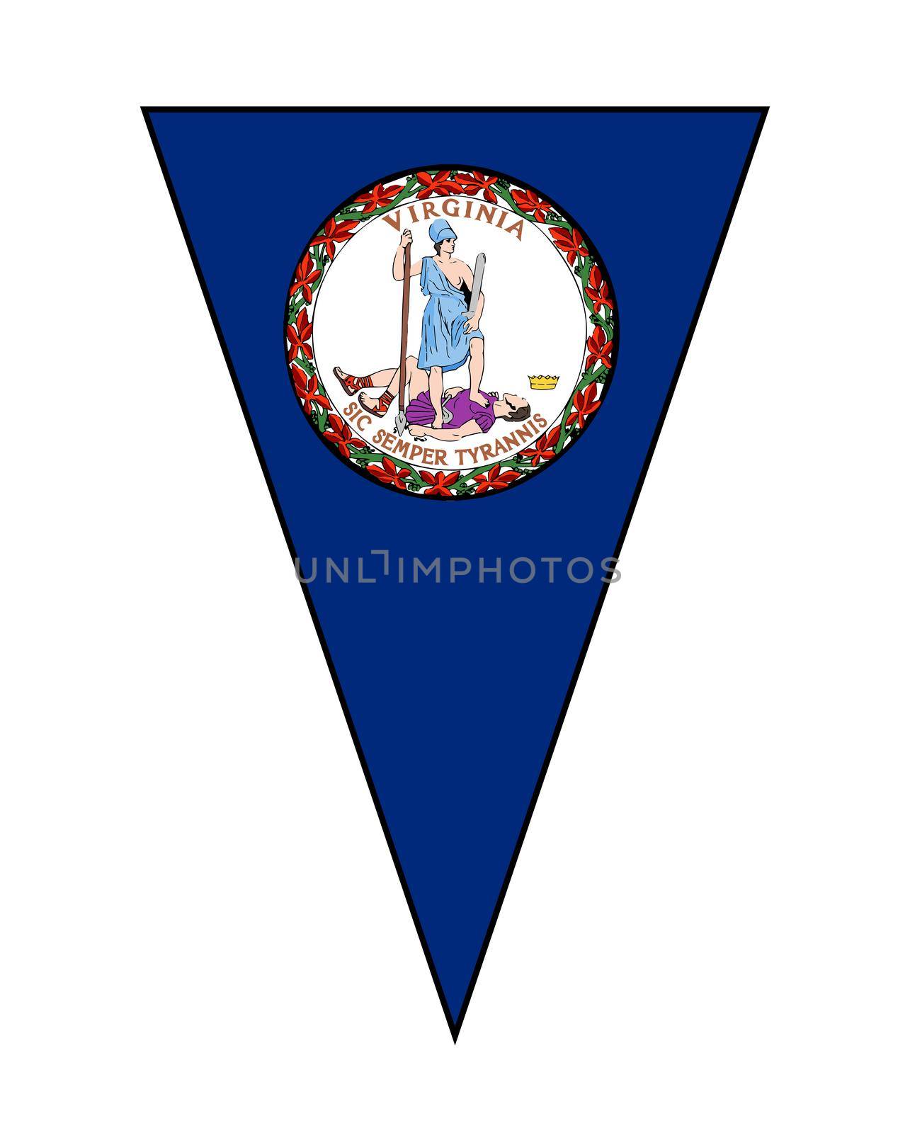 Virginia State Flag As Bunting Triangle by Bigalbaloo