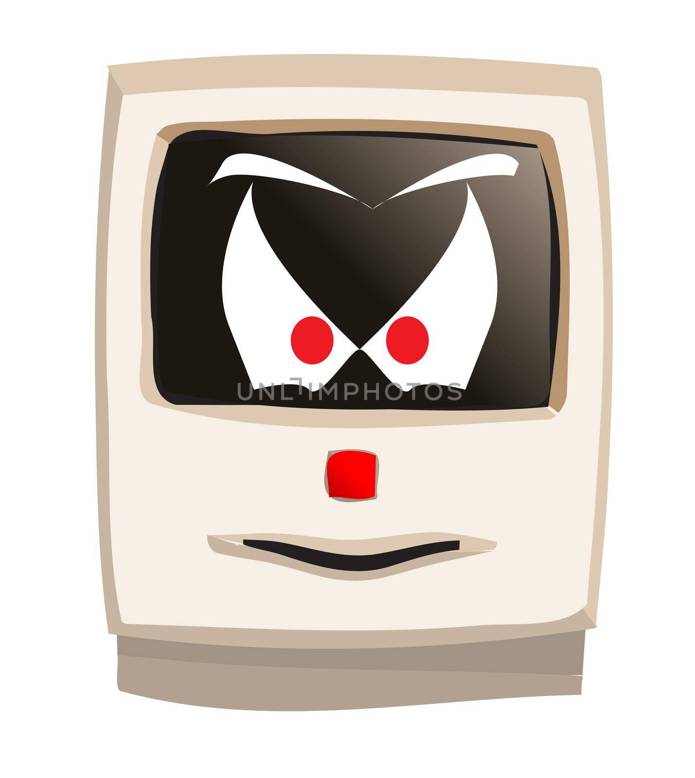 Ghost Halloween Beige Computer by Bigalbaloo