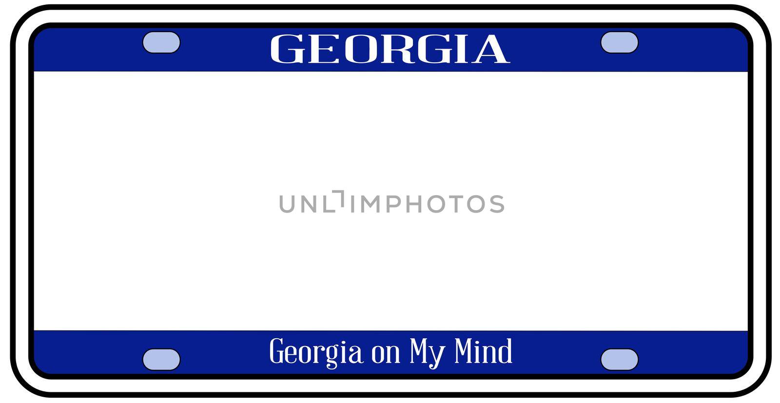 Blank Georgia License Plate by Bigalbaloo