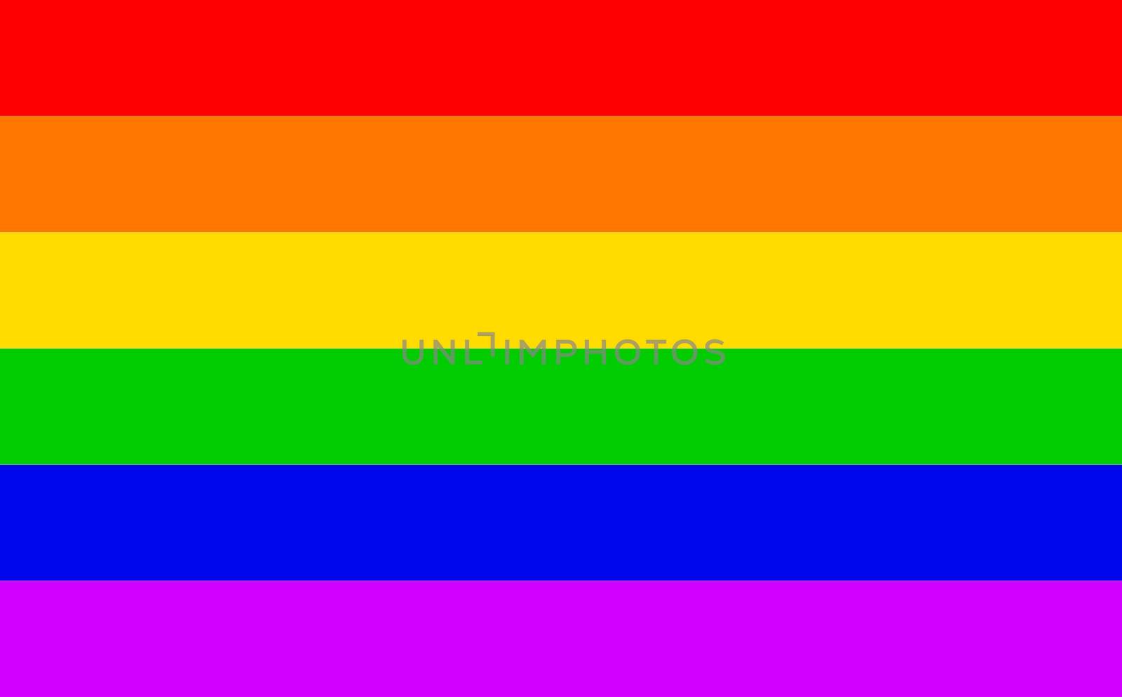 The Gay Trangender flag in the traditional rainbow colors