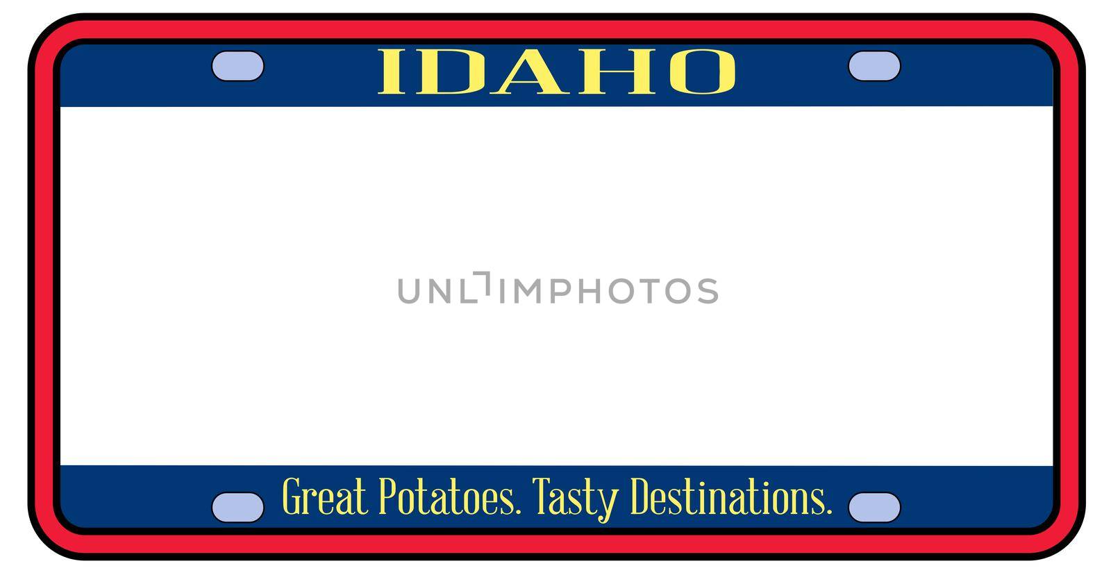 Blank Idaho State License Plate by Bigalbaloo