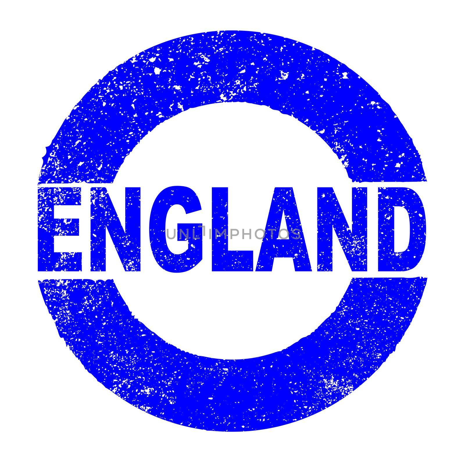 Rubber Ink Stamp With The Text England by Bigalbaloo