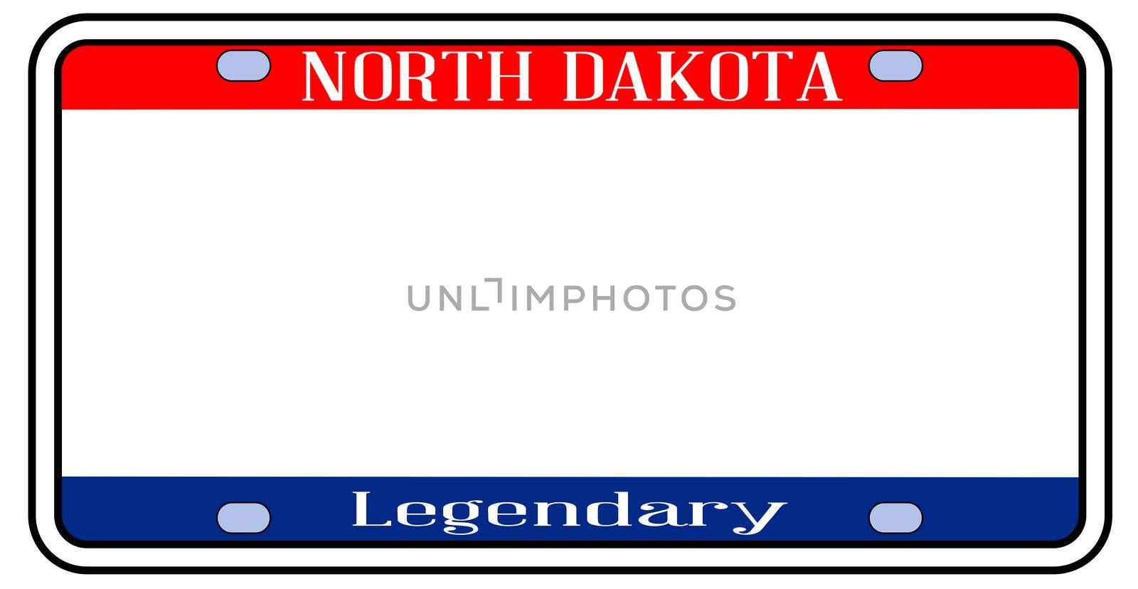 Blank North Dakota License Plate by Bigalbaloo