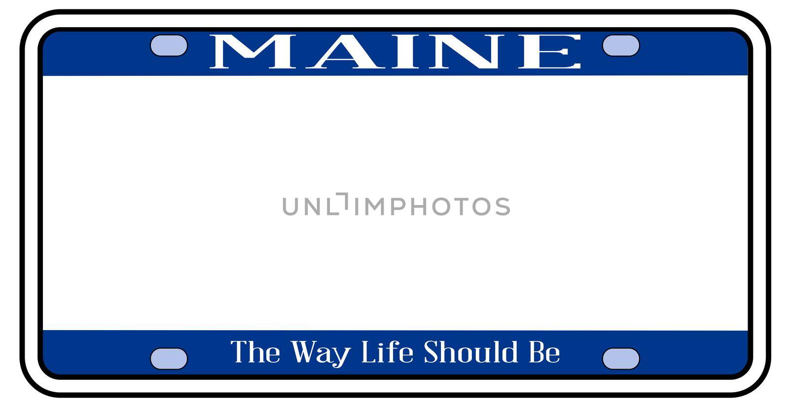 Blank Maine State License Plate by Bigalbaloo