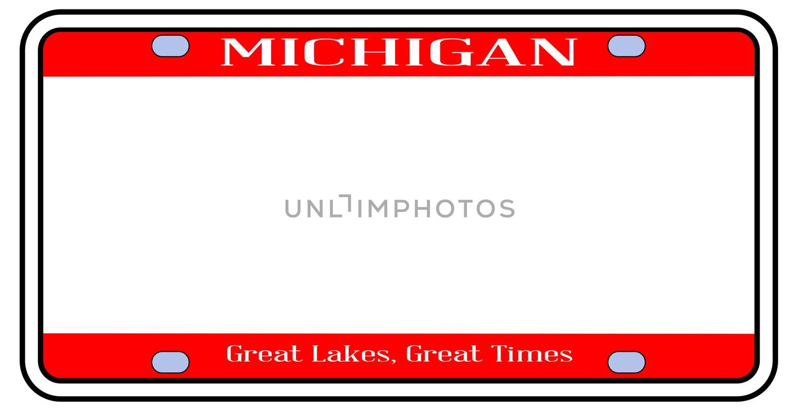 Blank Michigan License Plate by Bigalbaloo