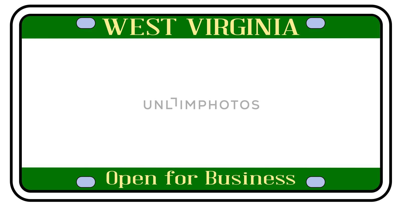 Blank West Virginia License Plate by Bigalbaloo