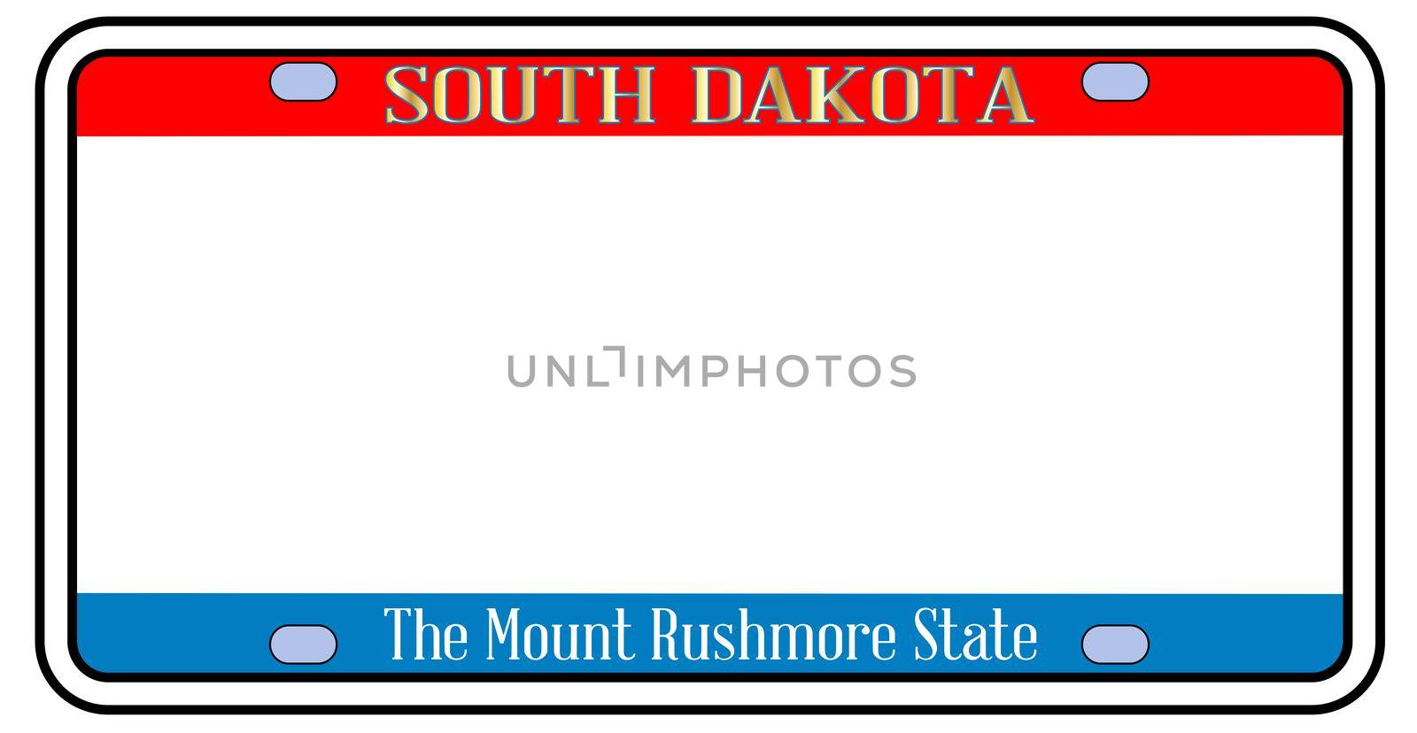 Blank South Dakota License Plate by Bigalbaloo