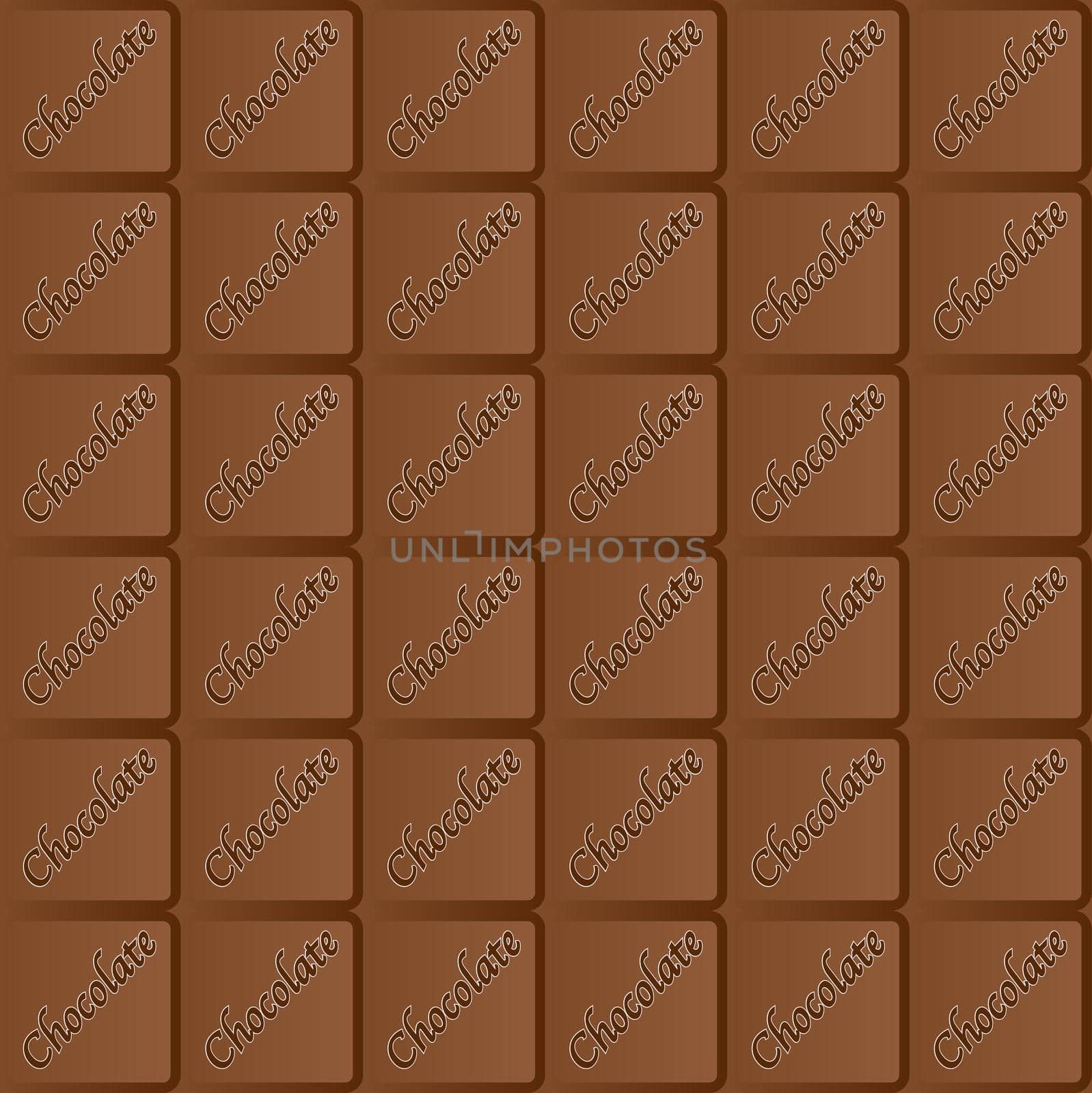 A typical bar of milk Chocolate as a background and repeating seamless pattern