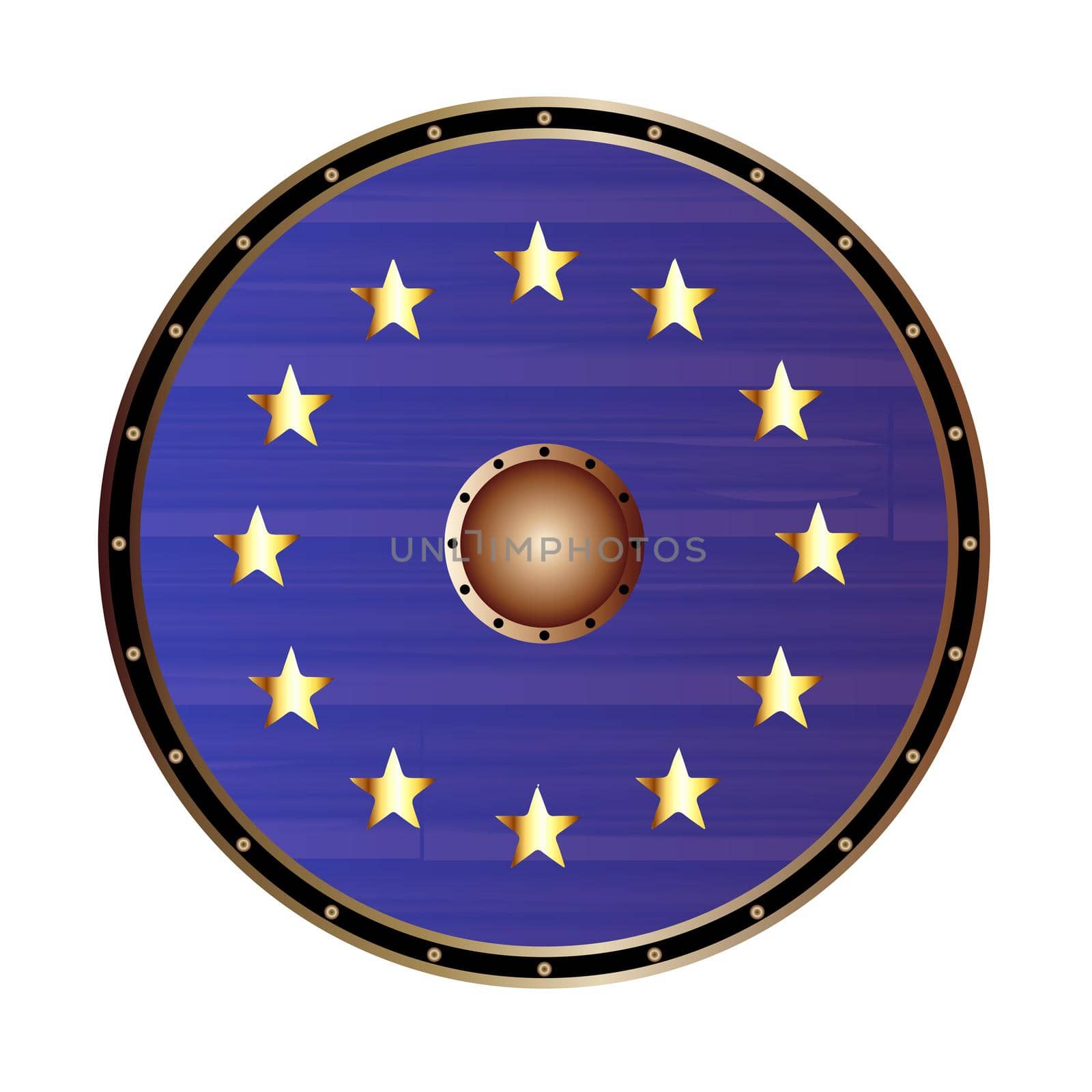 European Union Flag As Viking Shield by Bigalbaloo