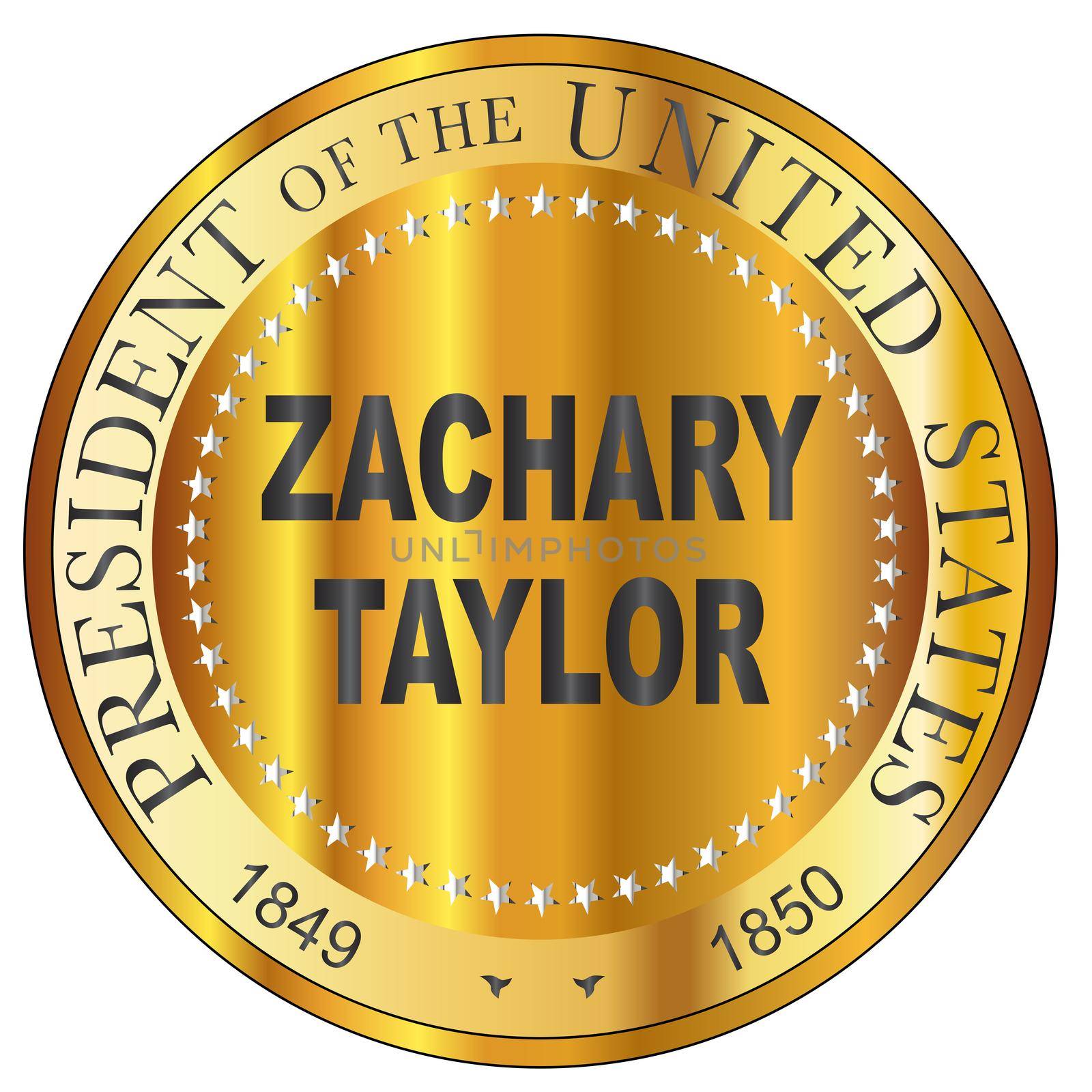 Zachary Taylor 10th president of the United States of America round stamp
