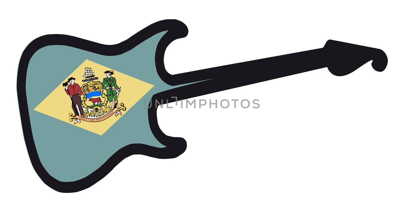 Delaware Electric Flag Guitar by Bigalbaloo