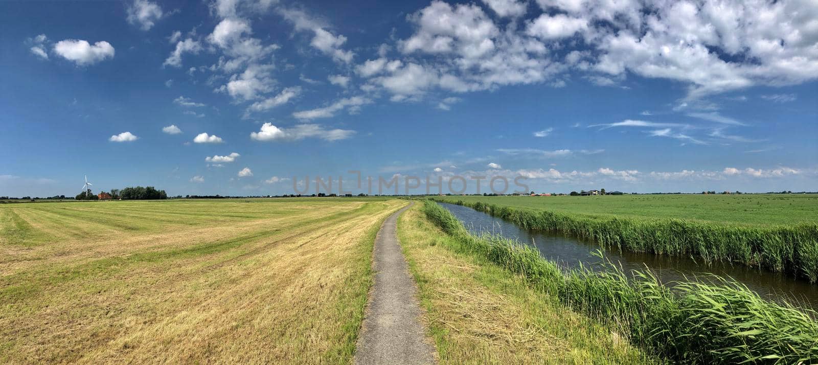 Farmland panorama from around Greonterp in Friesland, The Netherlands