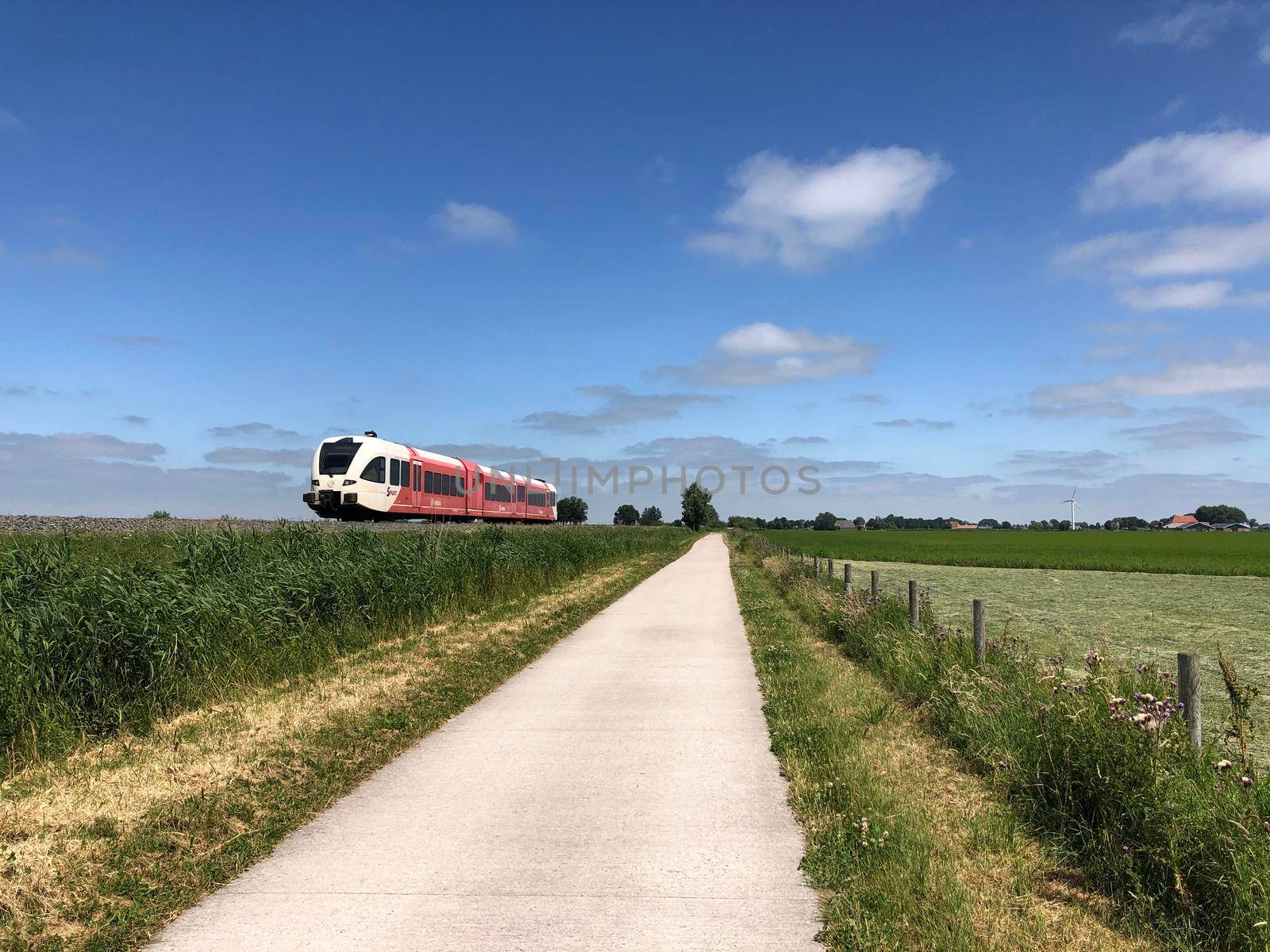 Train in Friesland The Netherlands