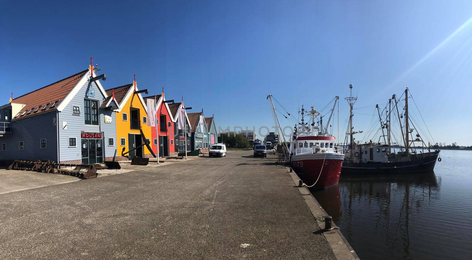 Colorful houses in Zoutkamp The Netherlands