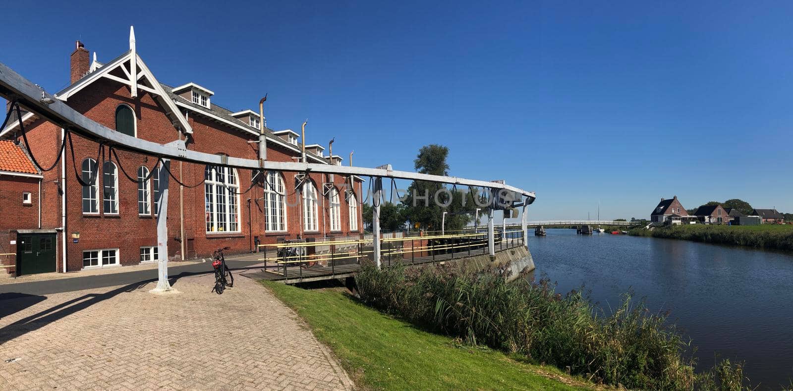 Panorama from the Waterwolf pumping station in Electra The Netherlands