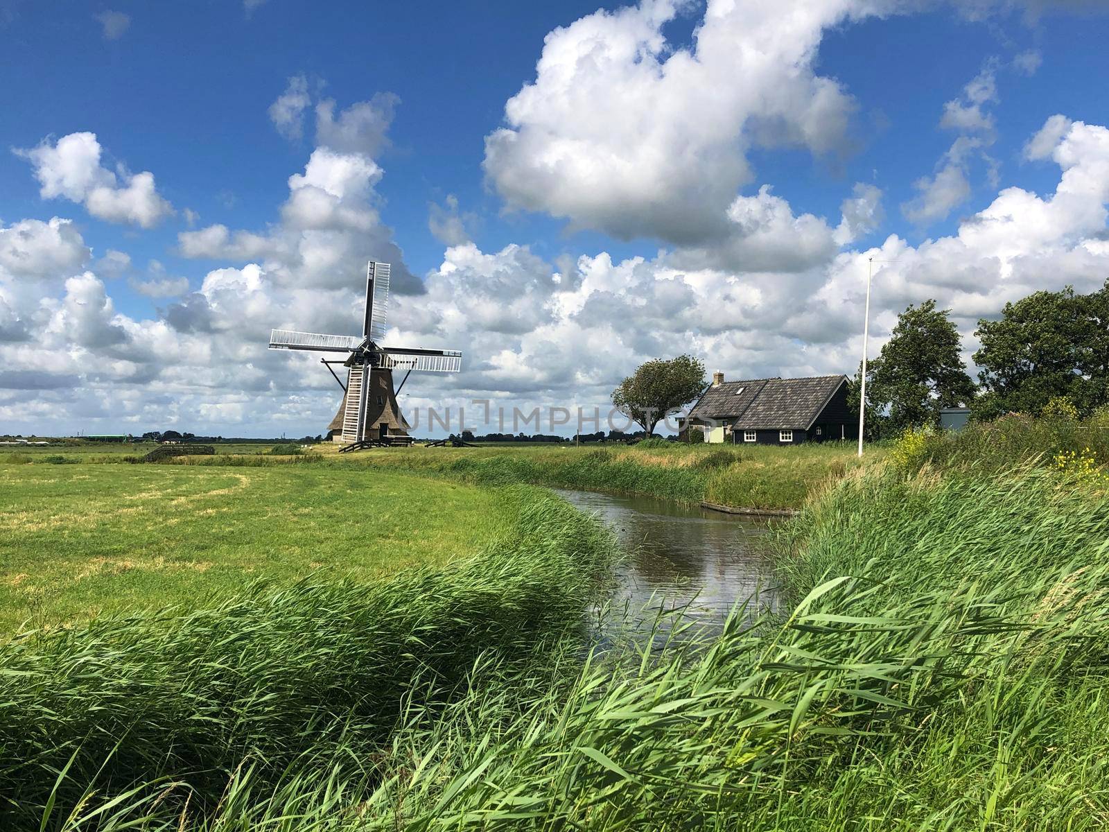 Windmill in Winsum, Friesland The Netherlands