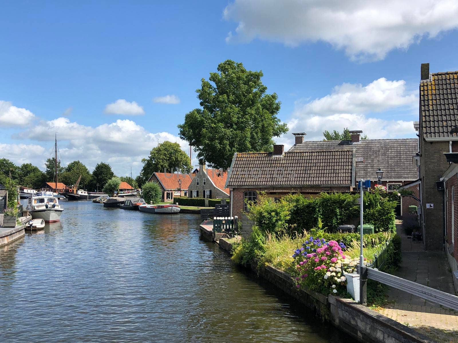 Canal in Warten, Friesland The Netherlands