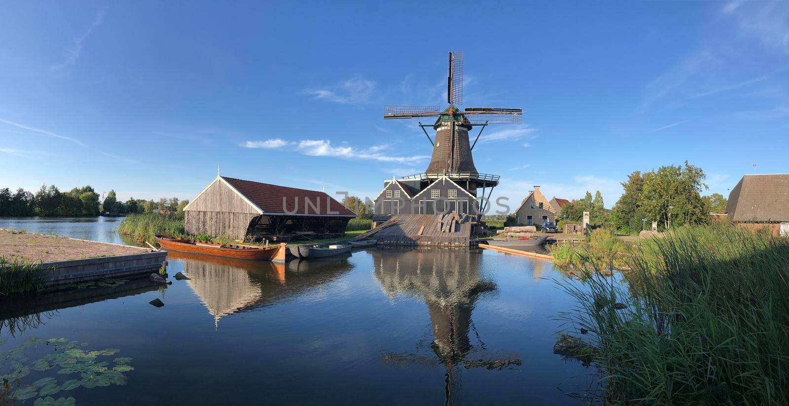 Windmill in IJlst, Friesland The Netherlands