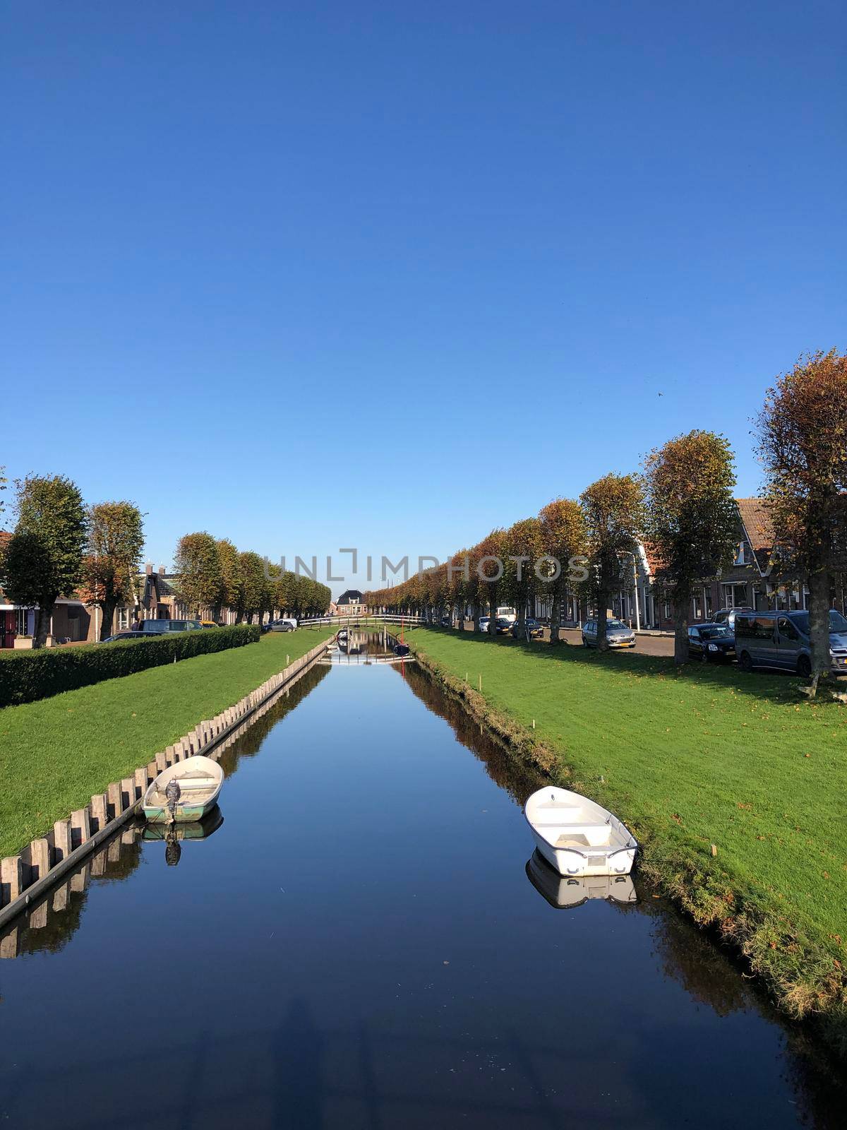 Canal in Stavoren, Friesland The Netherlands