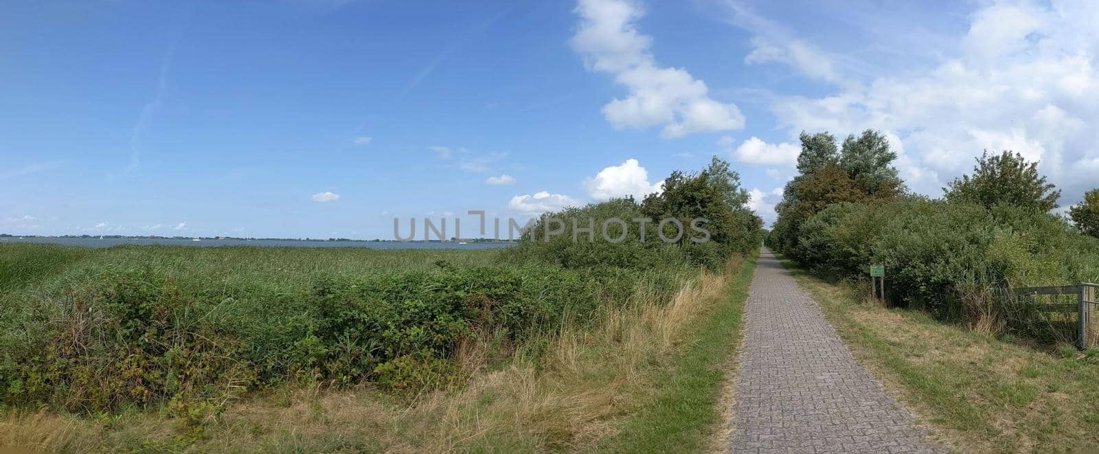 Path around Morra lake in Friesland The Netherlands