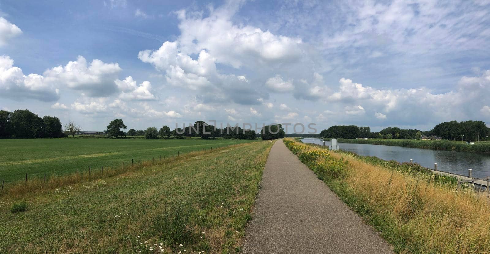 Panoramic landscape around Laag-Keppel in Gelderland, The Netherlands