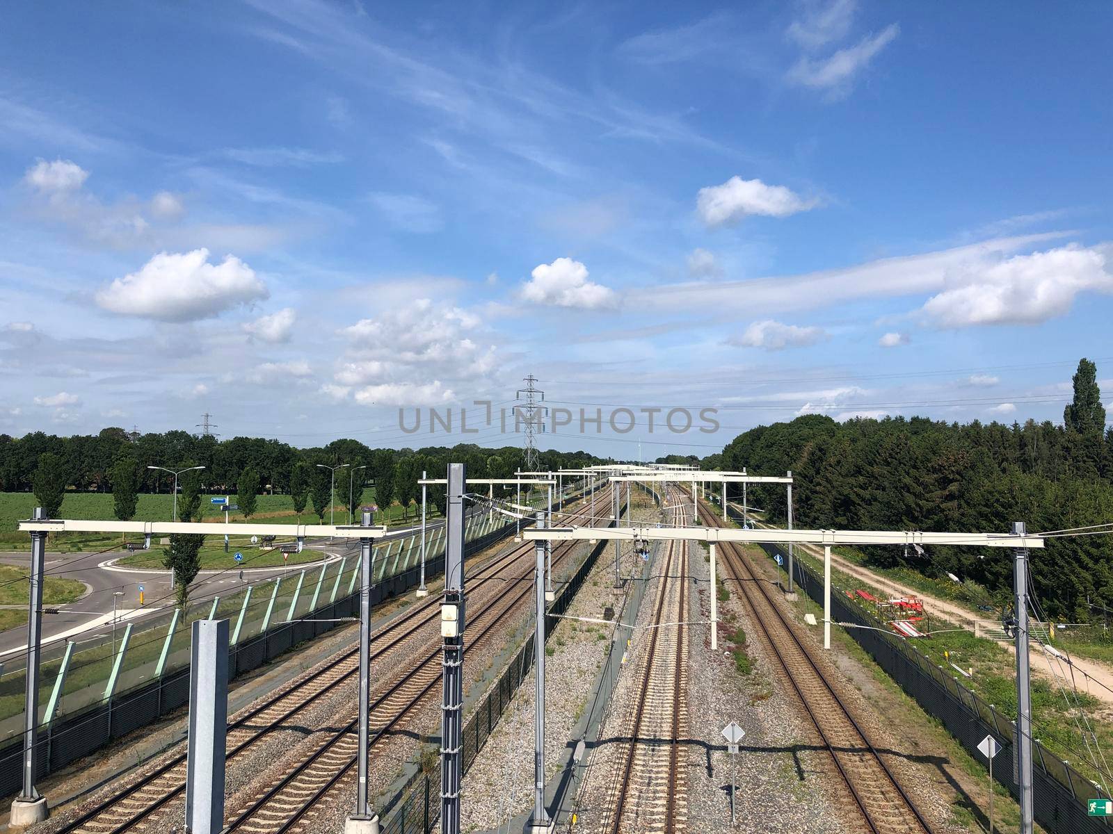 Train track in Zevenaar in The Netherlands