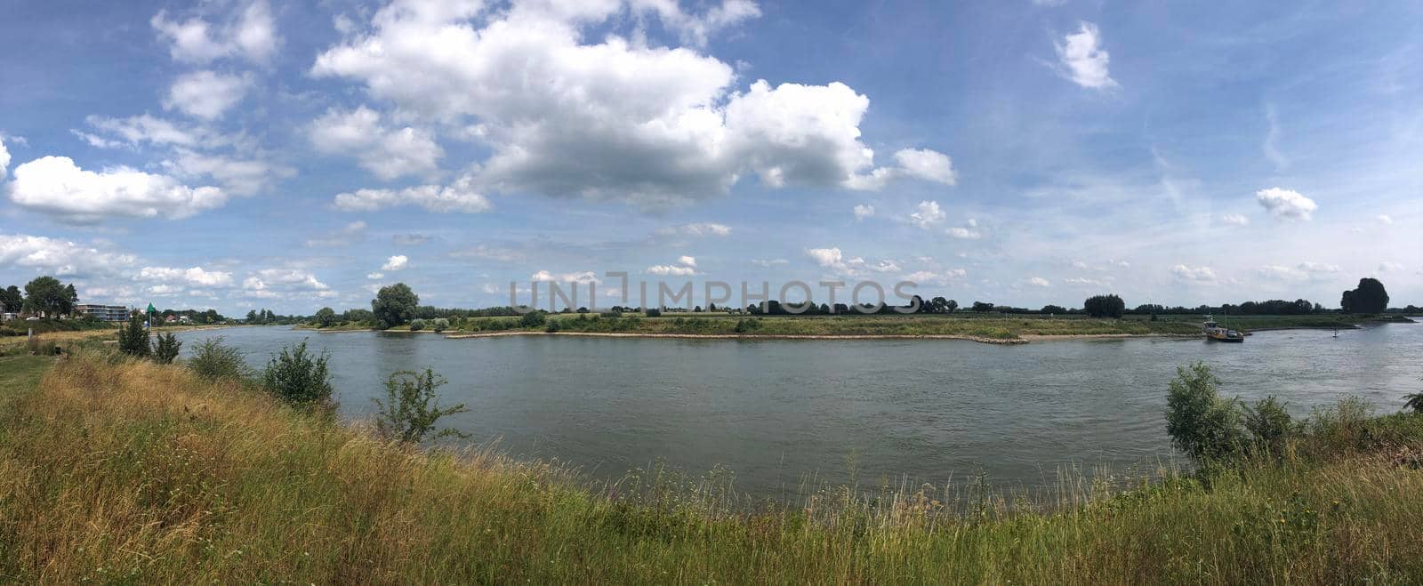 IJssel river panorama around Dieren in The Netherlands