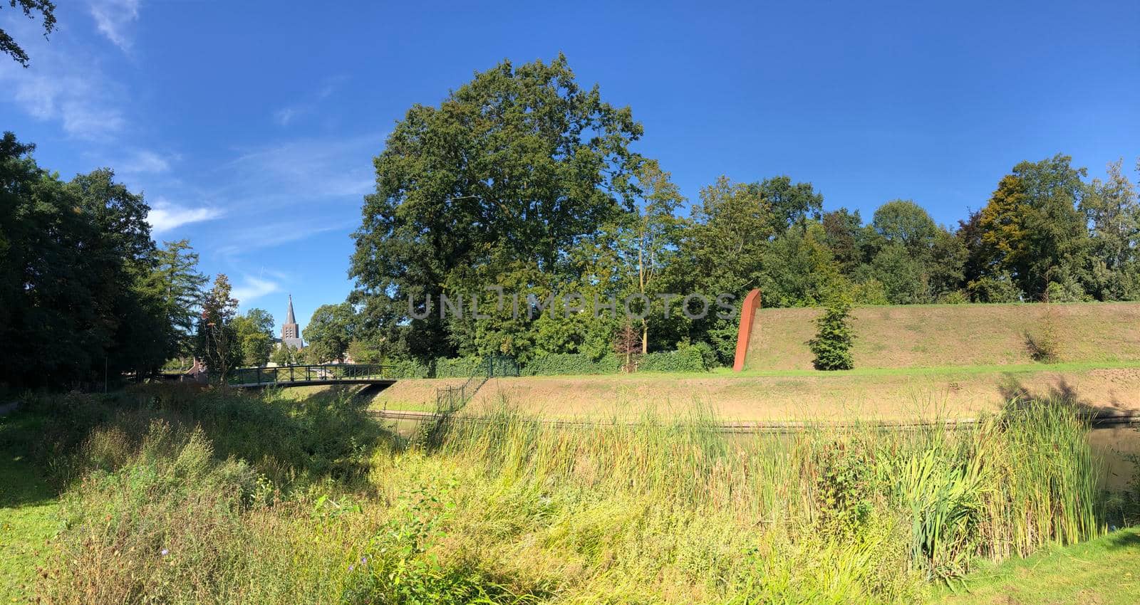 Panorama from the city wall around Groenlo by traveltelly