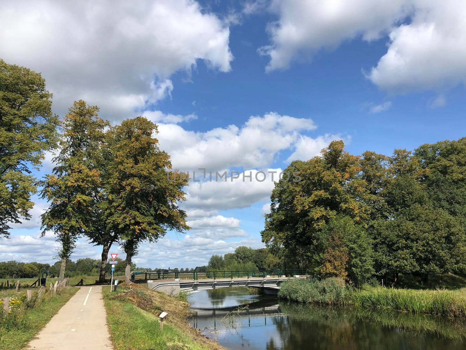 A bridger over the old ijssel river in Gelderland, The Netherlands