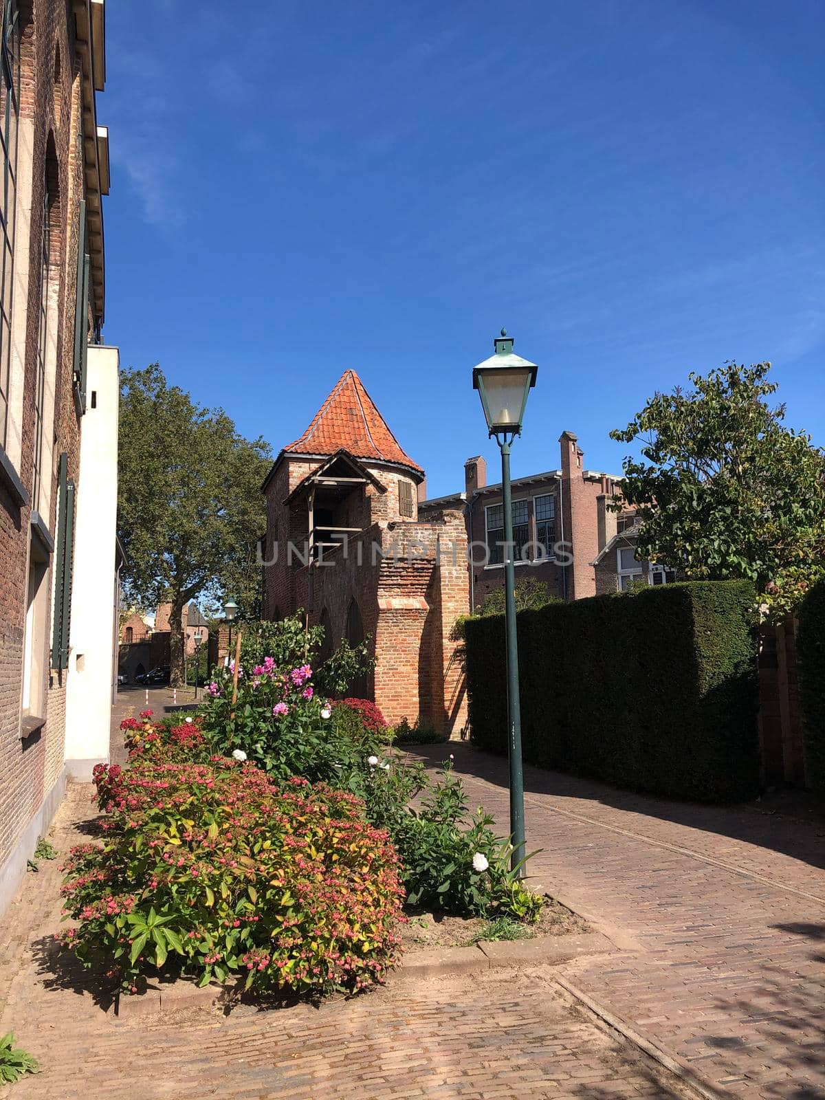 Old city wall in the old town of Zutphen, Gelderland The Netherlands