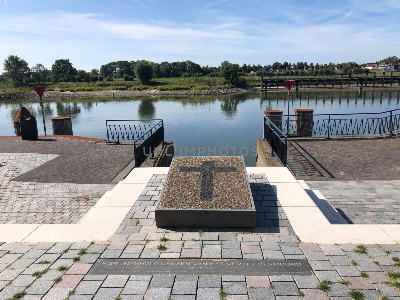 War monument next to the IJssel river in Zutphen, Gelderland The Netherlands