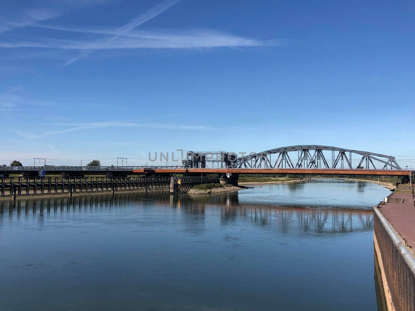 The IJssel river in Zutphen, Gelderland The Netherlands