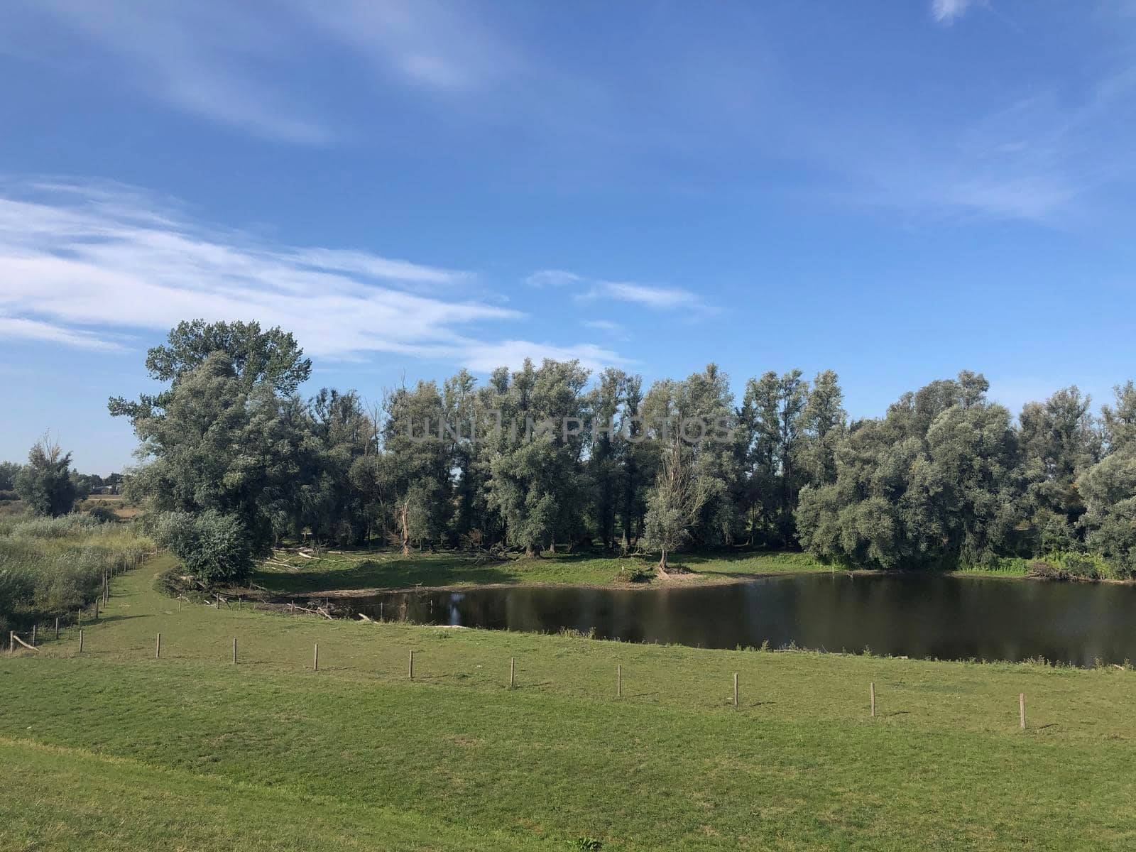 Lake around Ooij in Gelderland The Netherlands 