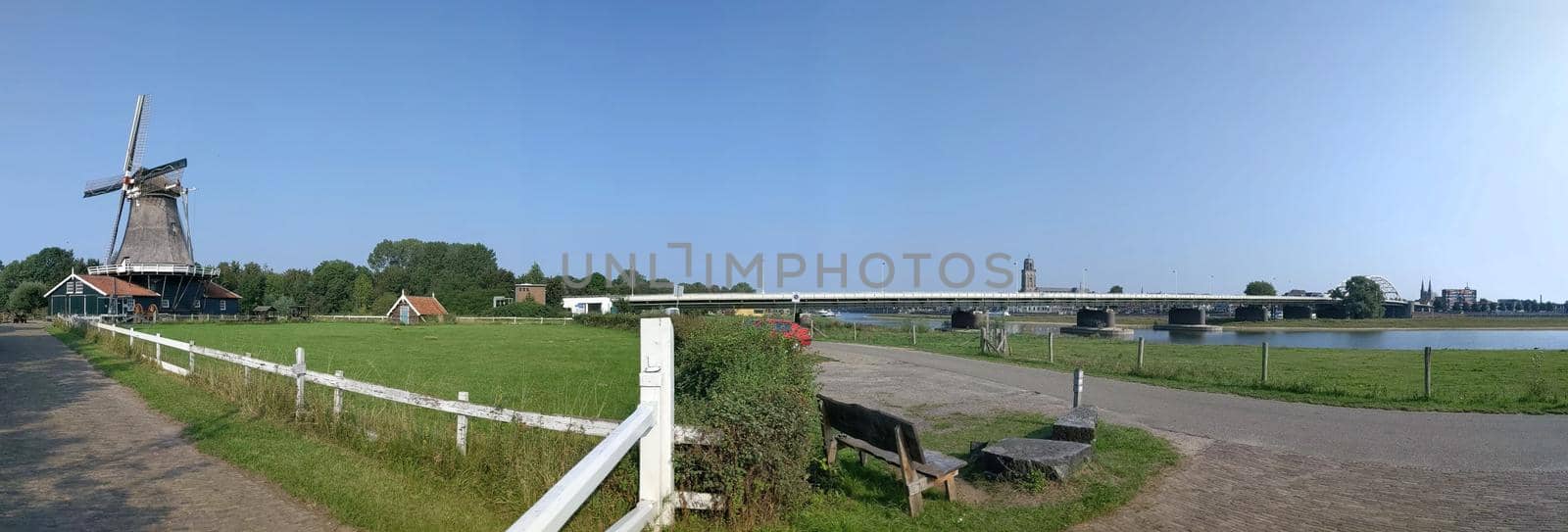 Panorama from Bolwerks windmill in Deventer, The Netherlands