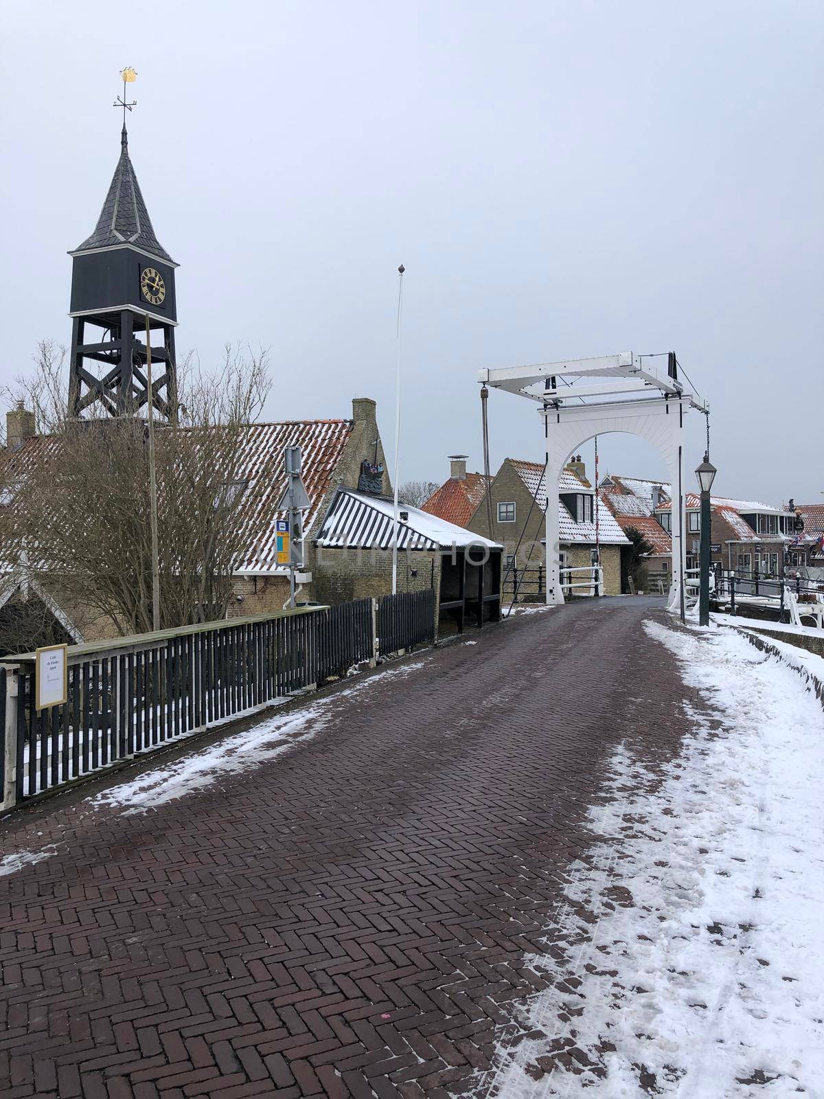 Hindeloopen during winter in Friesland The Netherlands